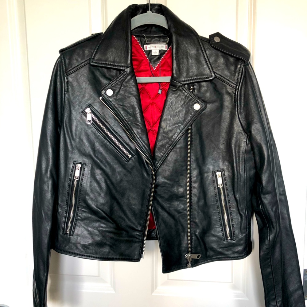 Tommy Hilfiger 100% real Leather Jacket, NWT